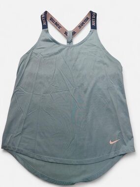 Nike Women's Teal Athletic Tank with Contrasting Logo Straps
